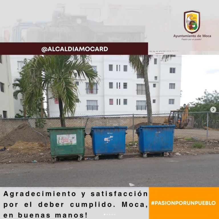 Agradecimiento y satisfacción por el deber cumplido. Moca, en buenas manos