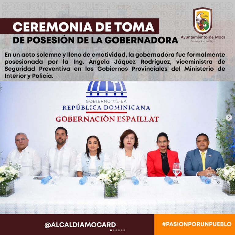 Ceremonia de Toma de Posesión de la Gobernadora Patricia Muñoz Salcedo