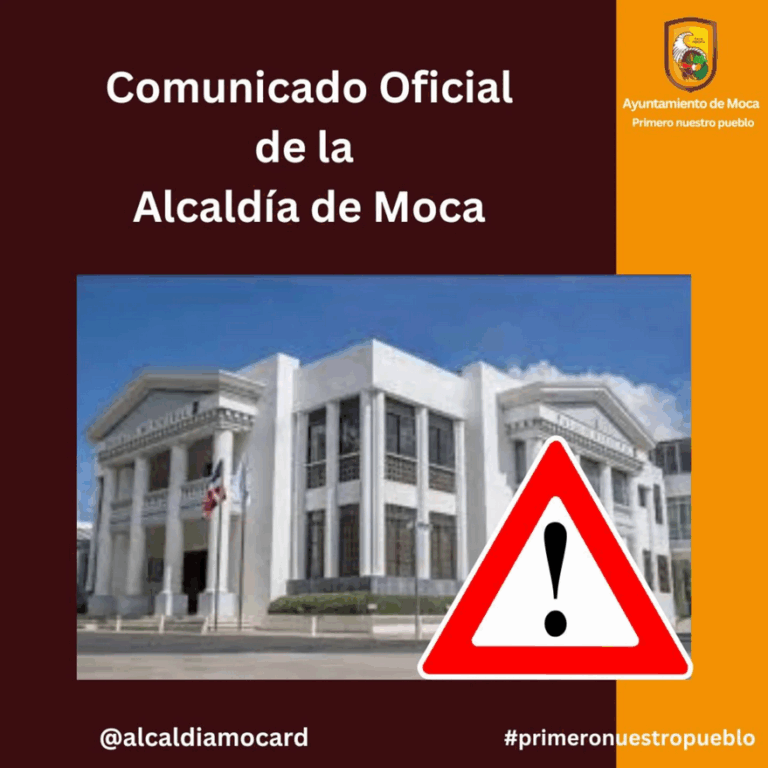 Comunicado Oficial de la Alcaldía de Moca