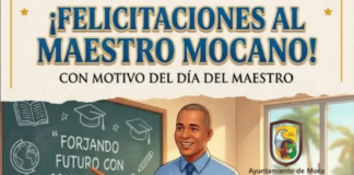 En el Día del Maestro, el Ayuntamiento de Moca se viste de gala